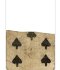 A fragment of a nine of spades, found in the Small Gallery. France or Belgium, 1730s.