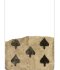 A fragment of a ten(?) of spades, found in the Small Gallery. France or Belgium, 1730s.