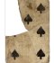 Fragments of a seven of spades, found in the Small Gallery. France or Belgium, 1730s.