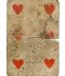 Fragments of a six of hearts, found in the Small Gallery. France or Belgium, 1730s.