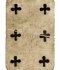 Fragments of a six of clubs, found in the Small Gallery. France or Belgium, 1730s.