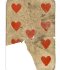 Fragments of a nine of hearts, found in the Small Gallery. France or Belgium, 1730s.
