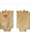 A fragment of an ace of hearts playing card, found in Room 62. Mid-19th century.