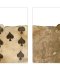 A fragment of a nine of spades, found in Room 129. France, mid-18th century to early 19th century.